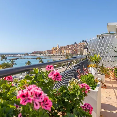 Magnifique 3p Climatise En Dernier Etage Avec Terrasse Face Mer, Proche Centre - Fr-1-196-326 شقة مينتون
